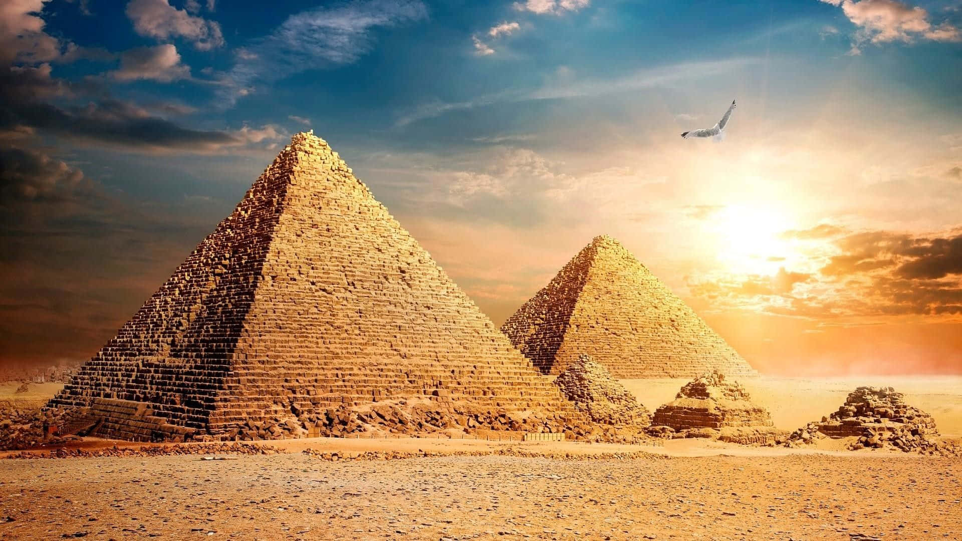 Giza Pyramids Sunset View