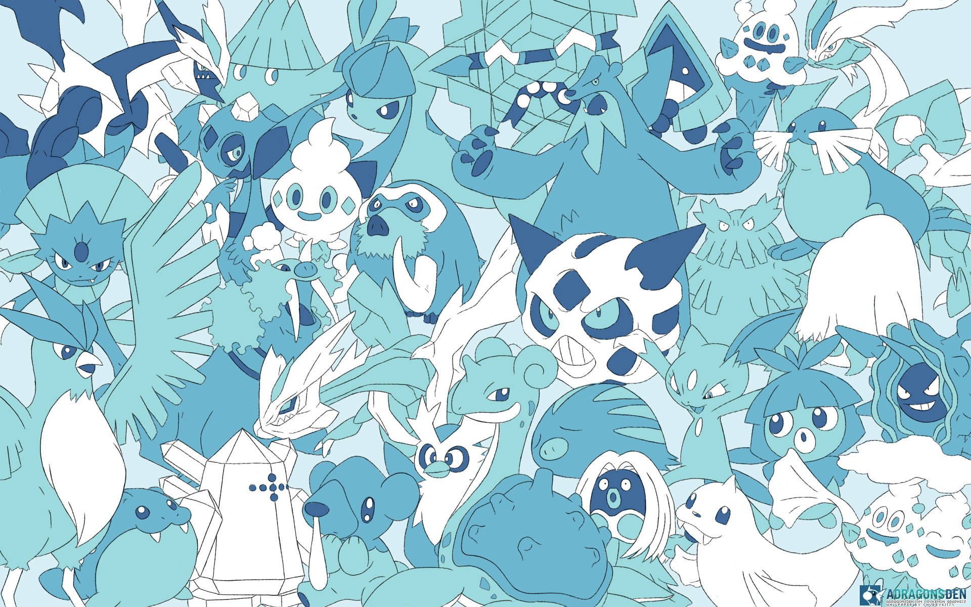 Glaceon And Ice Type Pokemon Background