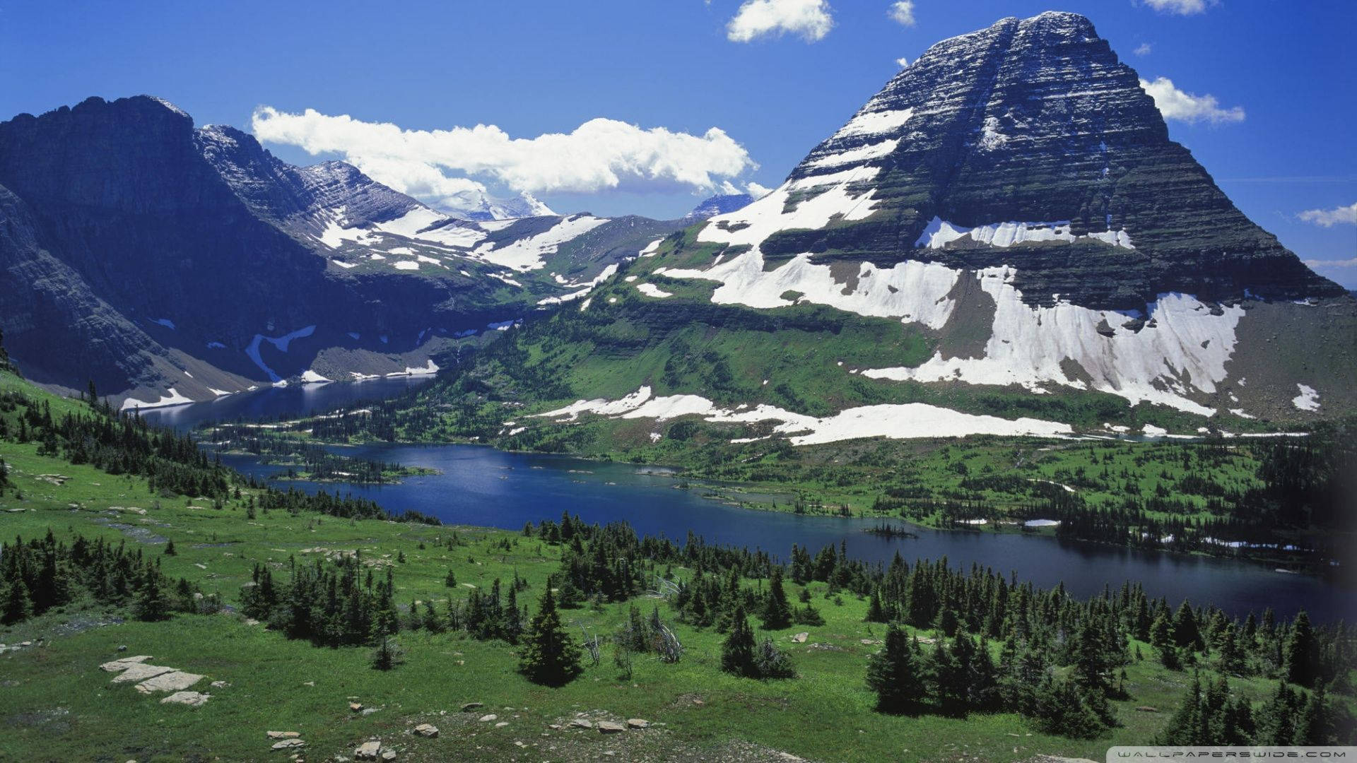 Glacier National Park Cold Landscape Background