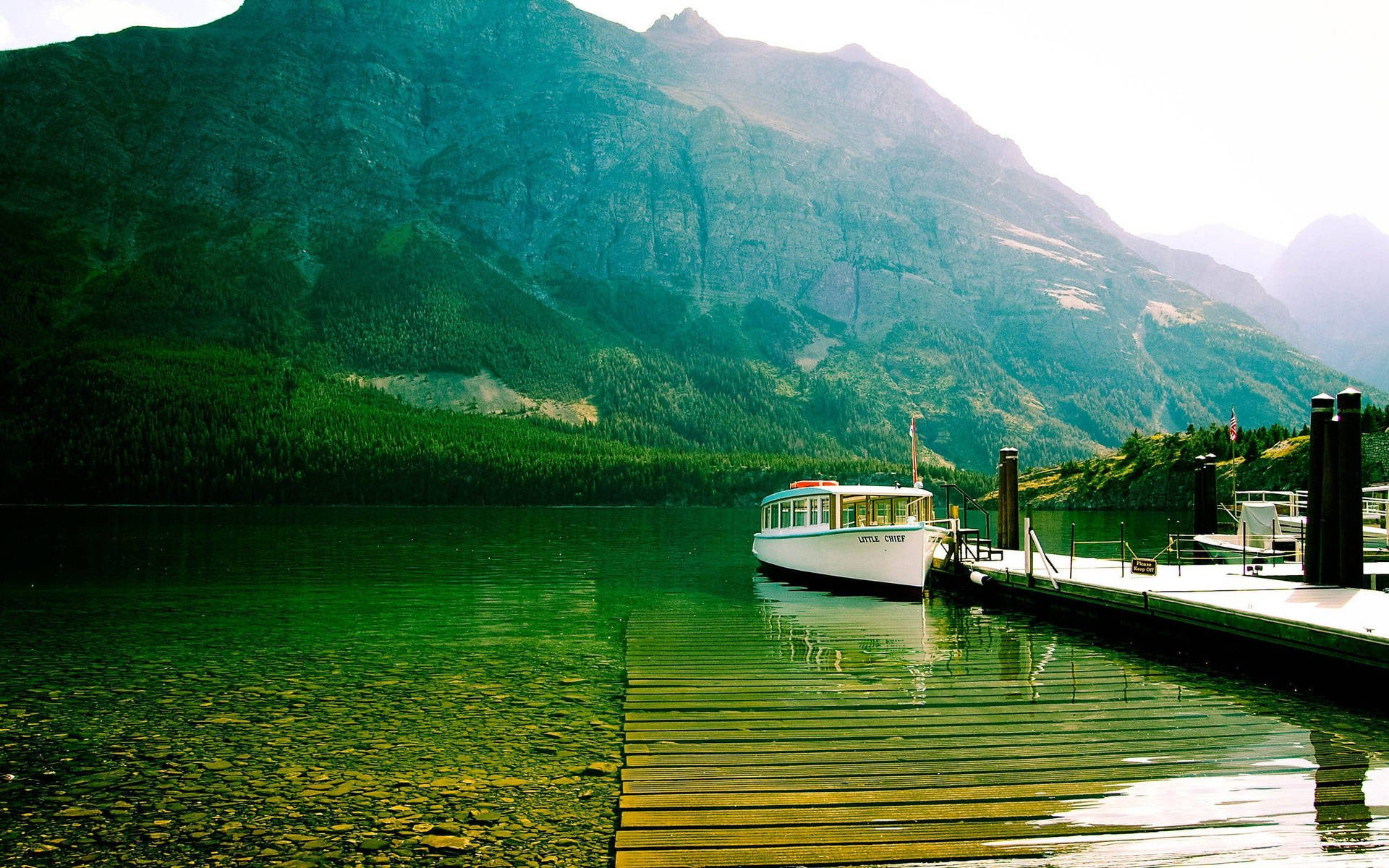 Glacier National Park Pier Background