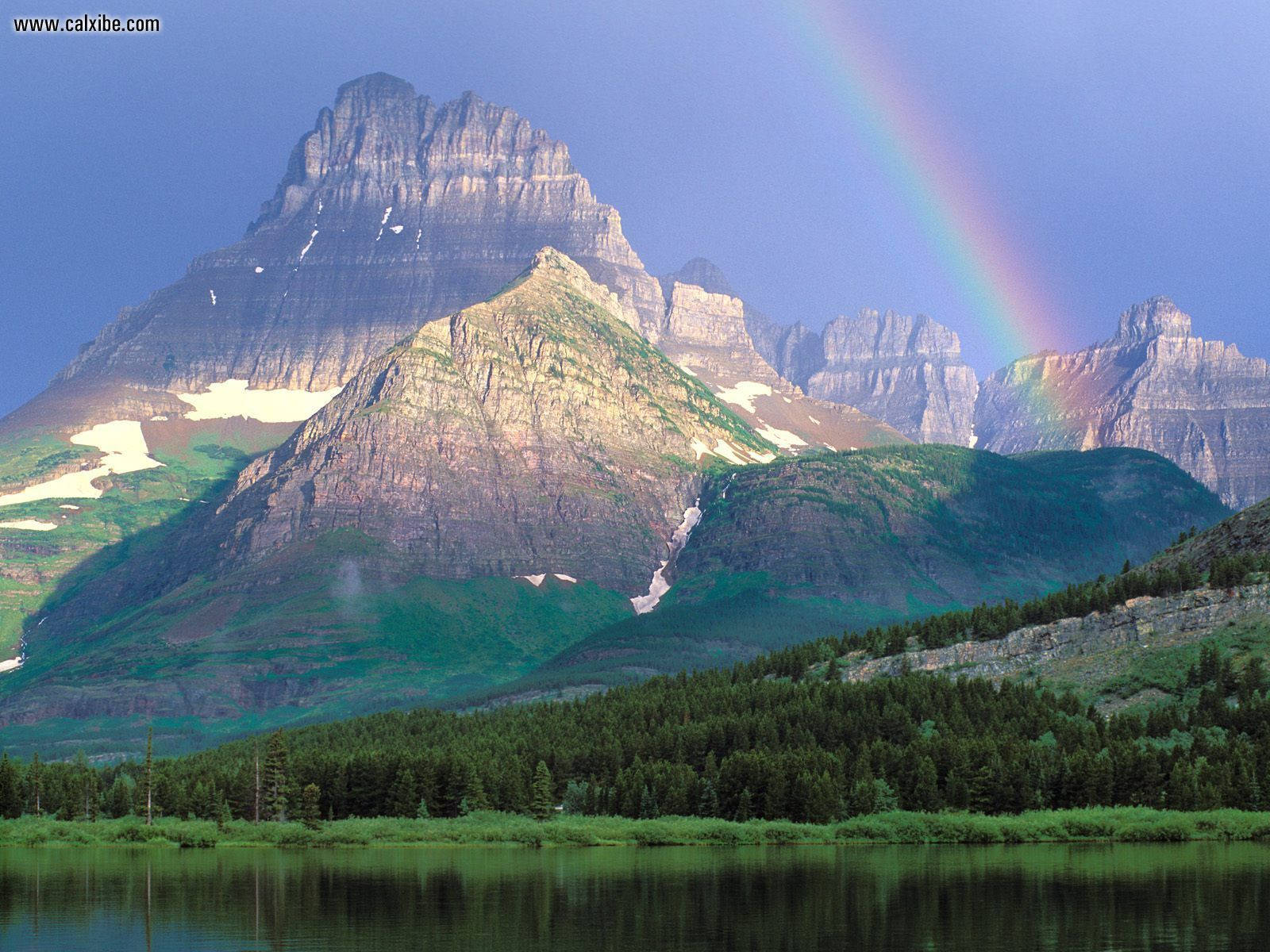 Glacier National Park Rainbow Background