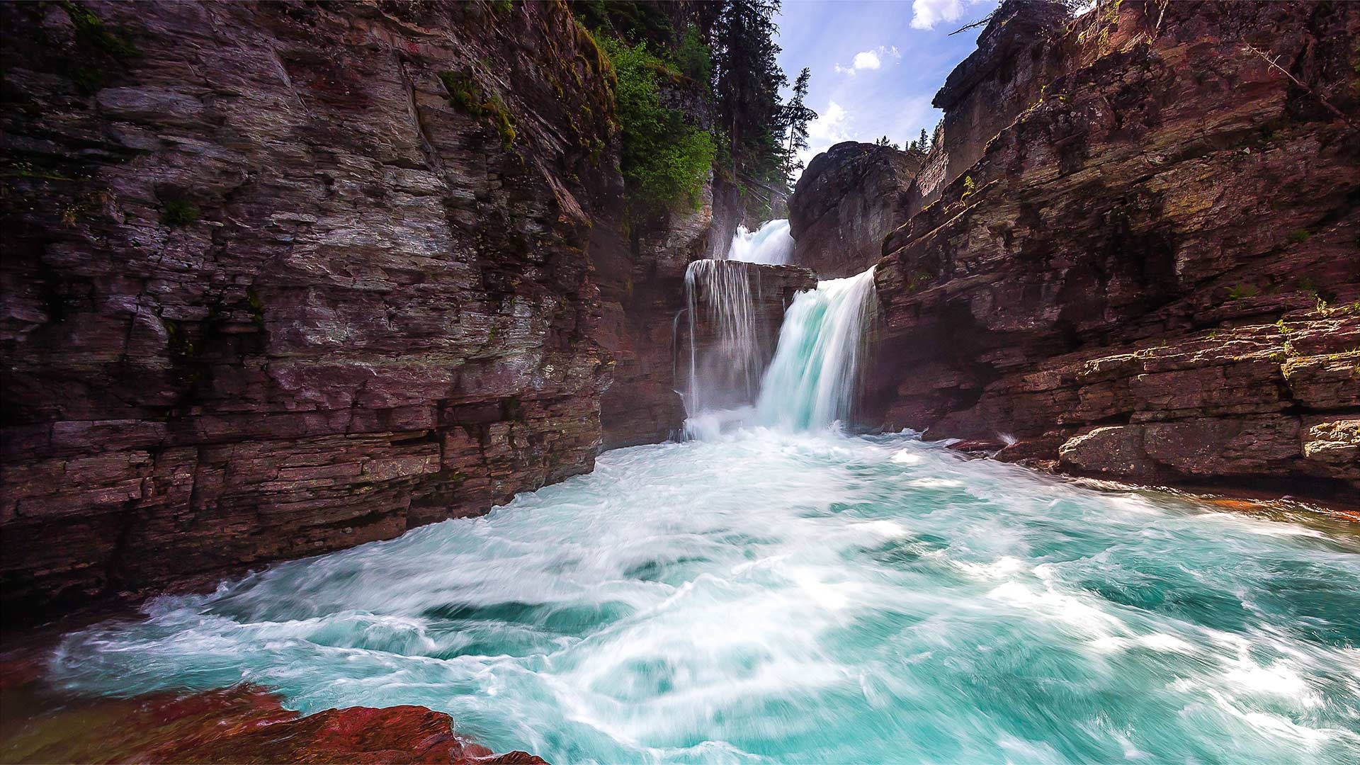 Glacier National Park Restless River Background