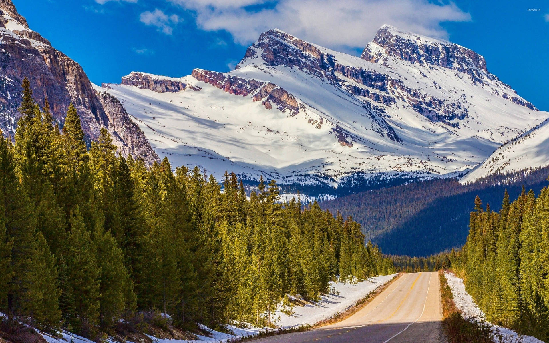 Glacier National Park Road Background