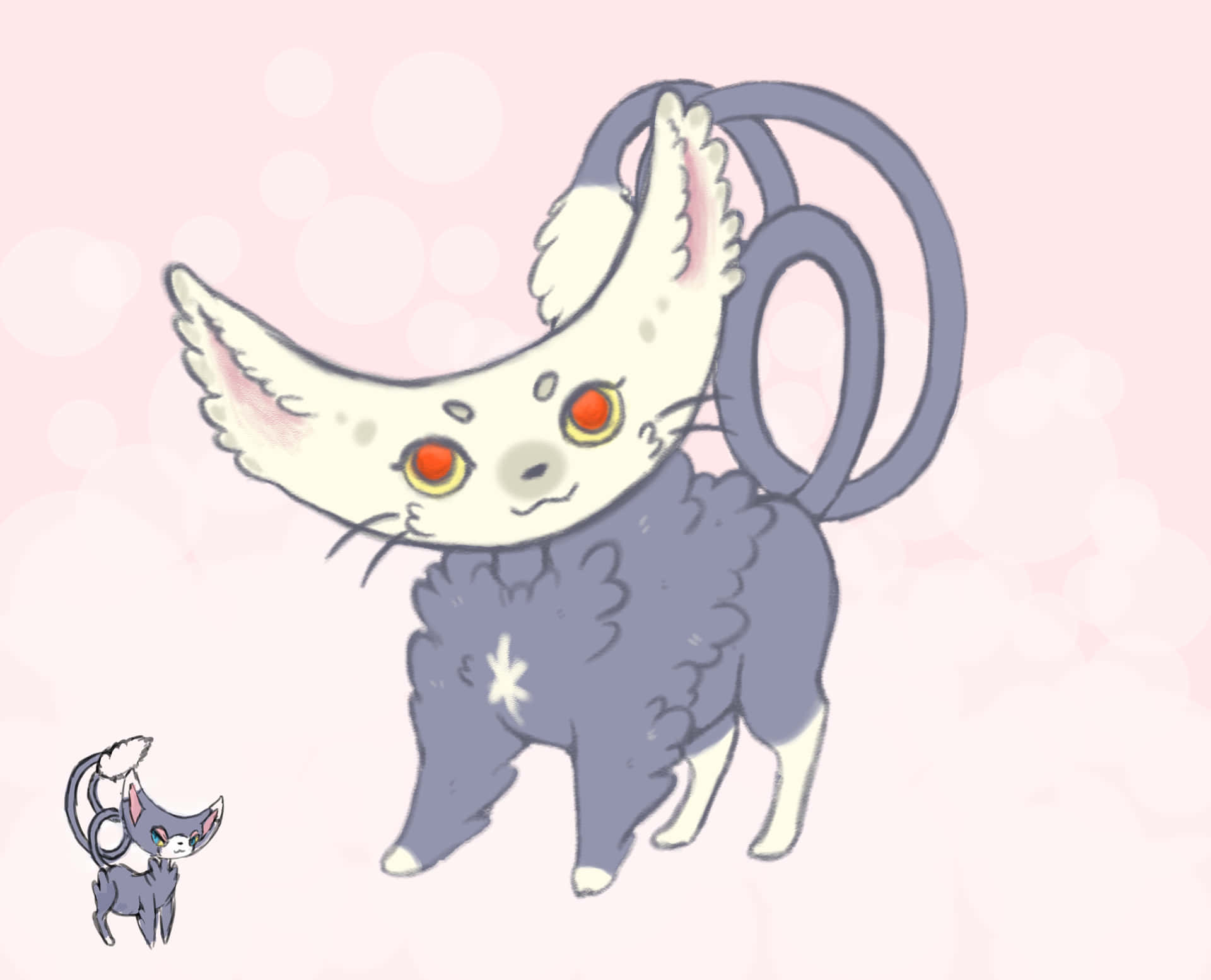 Glameow Big White Head