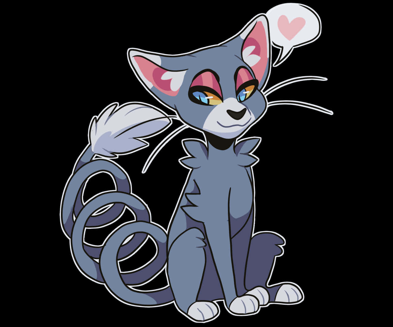 Glameow Heart Balloon Background