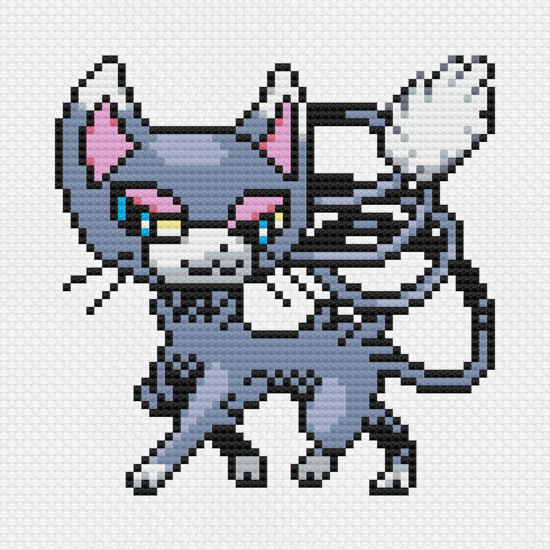 Glameow Pixel Art Mobile Background