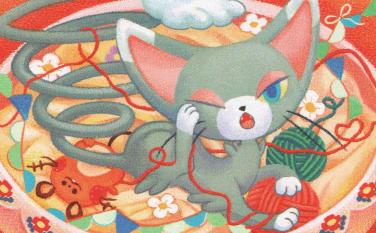 Glameow Winking Playing Background