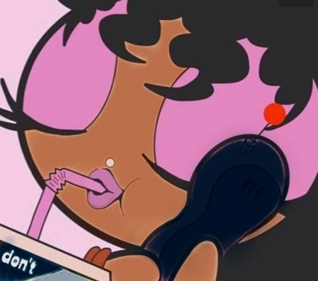 Glamorous Black Powerpuff Girl Aesthetic Background