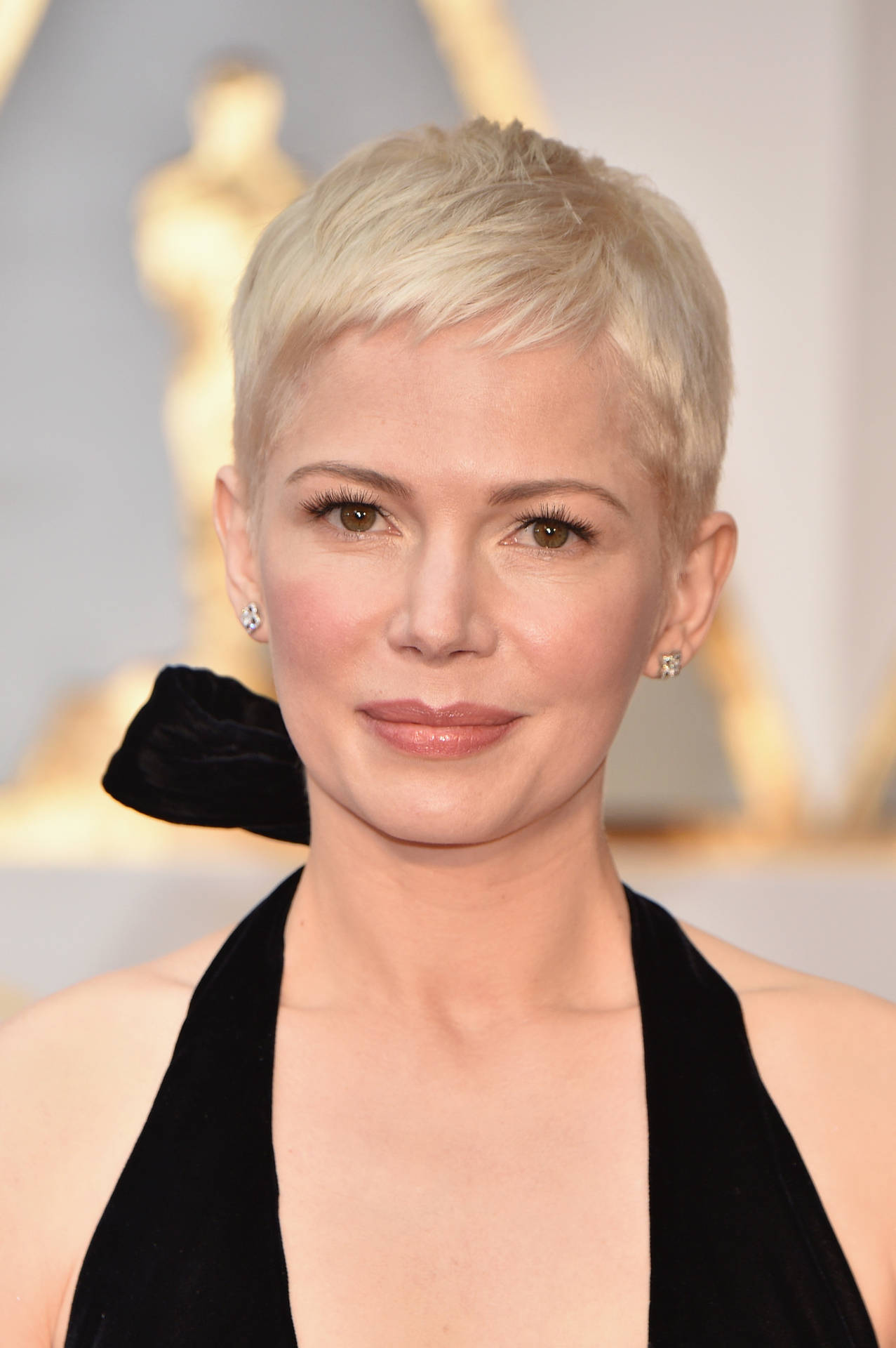 Glamorous Close-up Capture Of Michelle Williams At The 2017 Oscars. Background