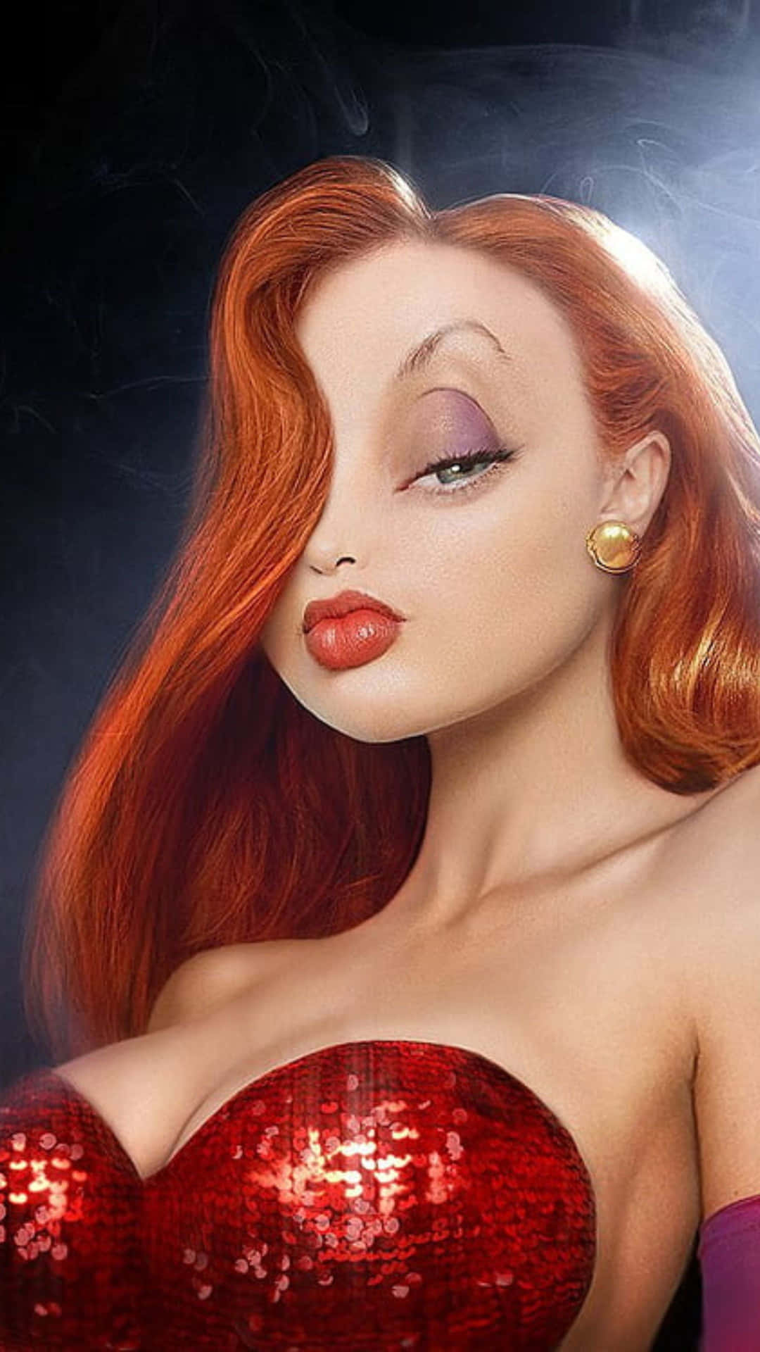 Glamorous Jessica Rabbit Portrait Background