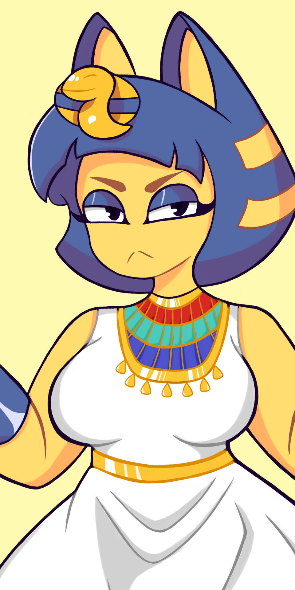 Glaring Ankha Animal Crossing Background