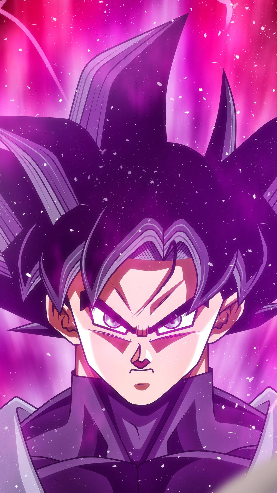 Glaring Black Goku Phone Background