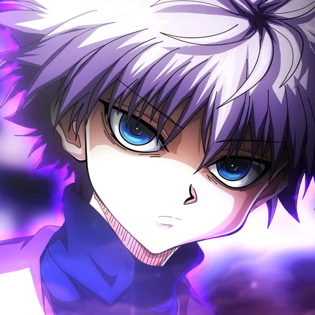 Glaring Killua Hunter X Hunter Pfp Background