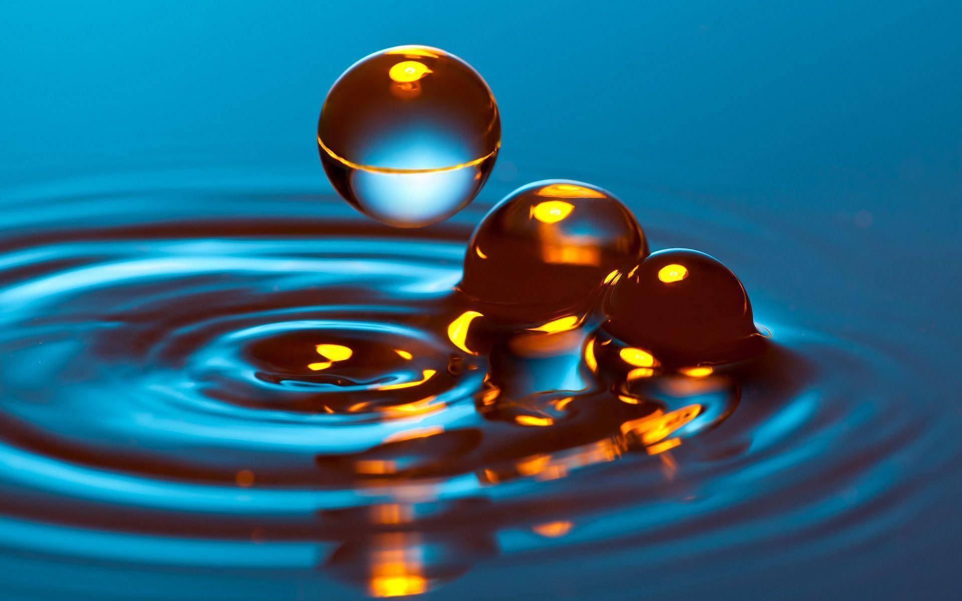 Glass Balls In Liquid