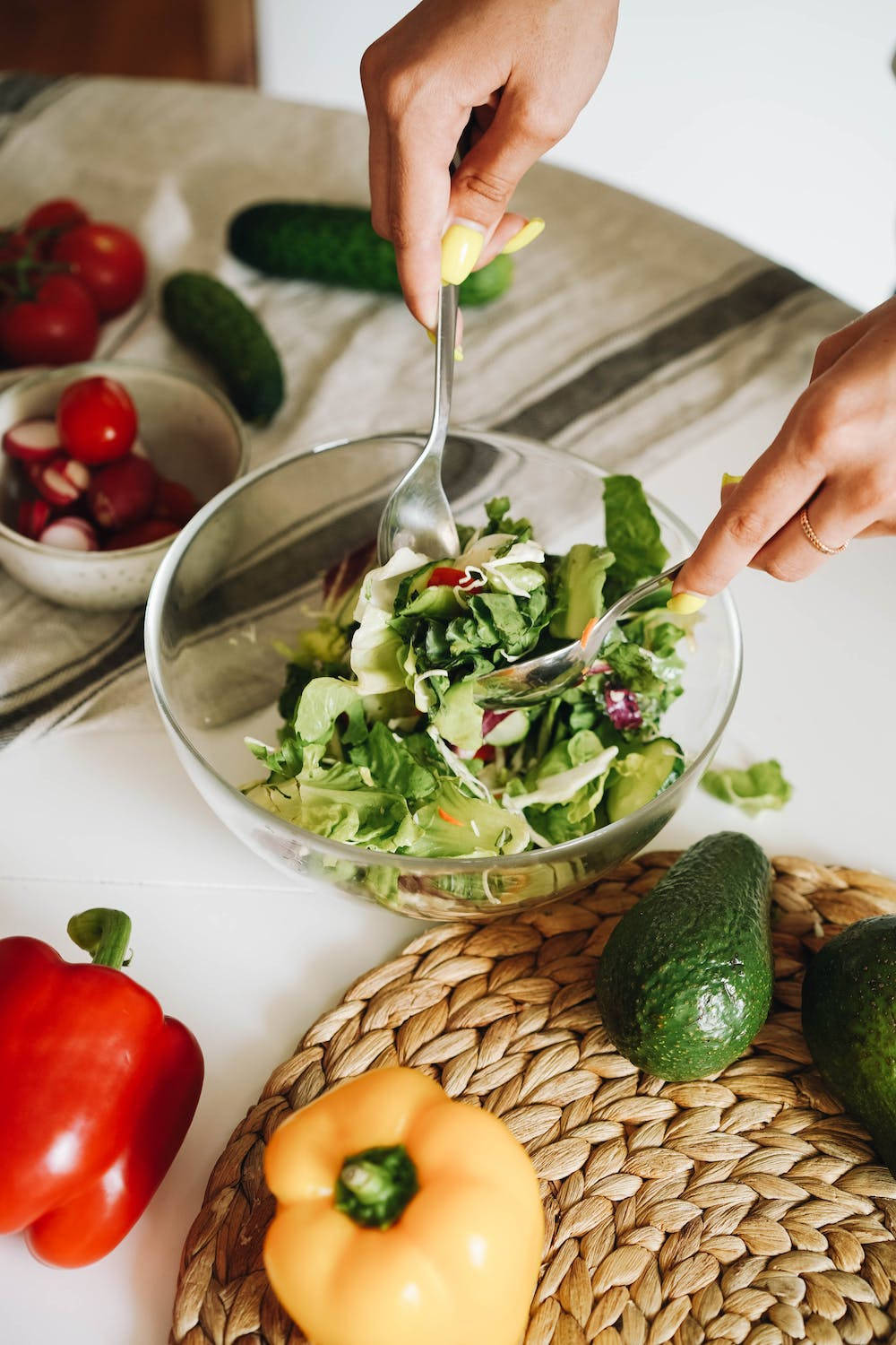 Glass Bowl Lettuce