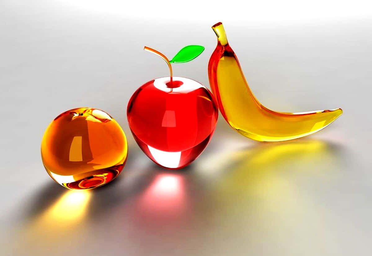 Glass Fruits Still Life Art Background