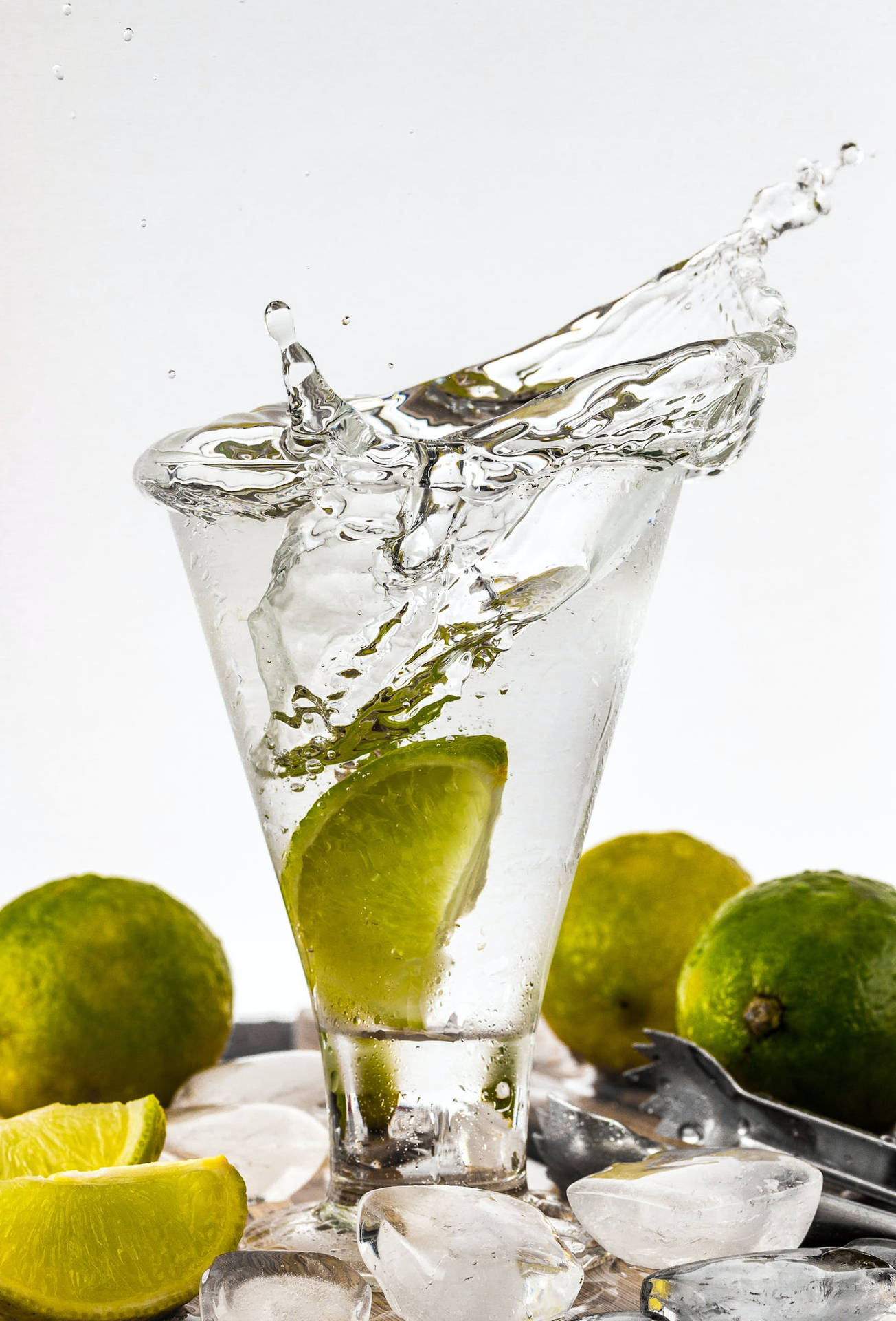 Glass Of Cool Water With Lime
