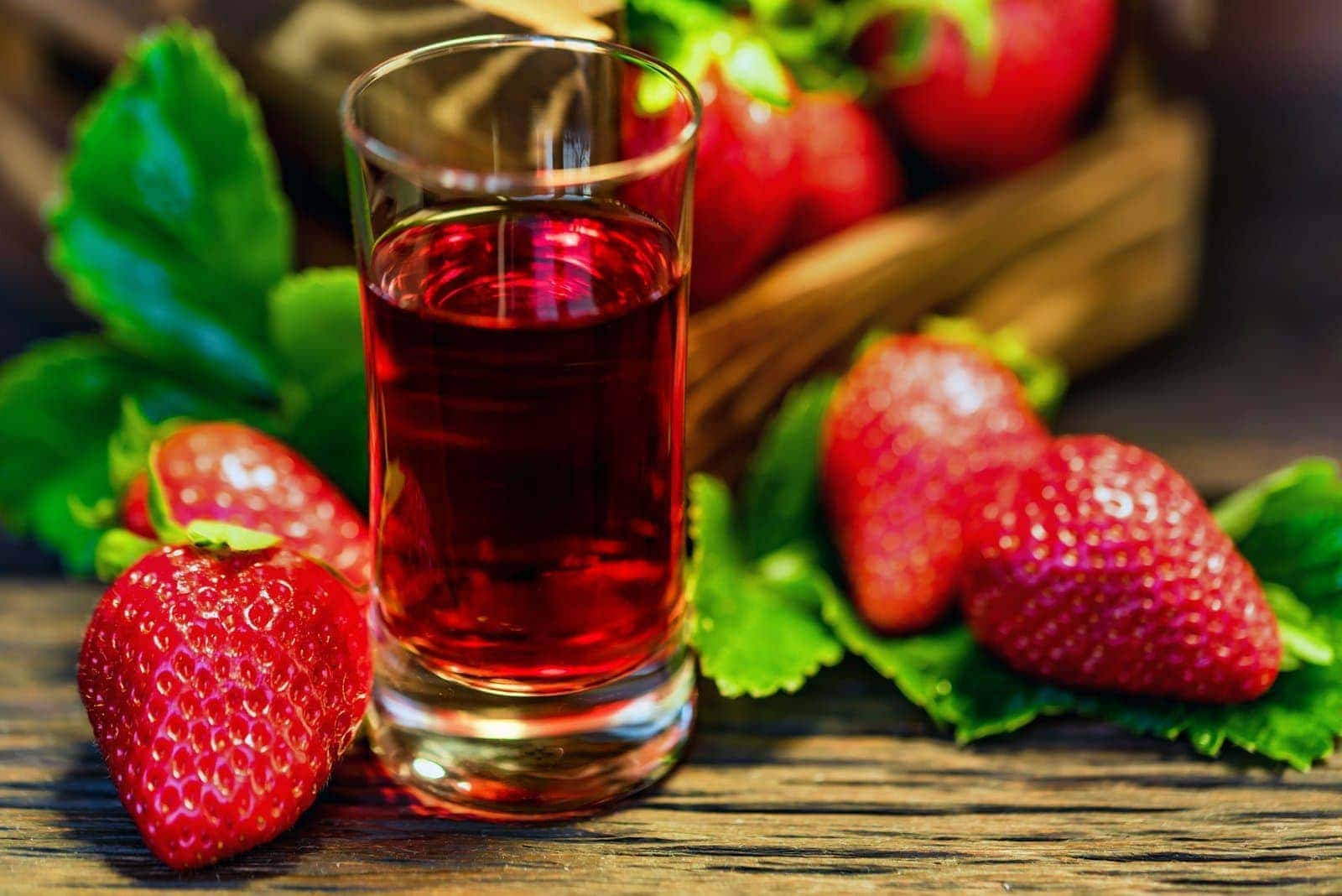 Glass Of Strawberry Cordial