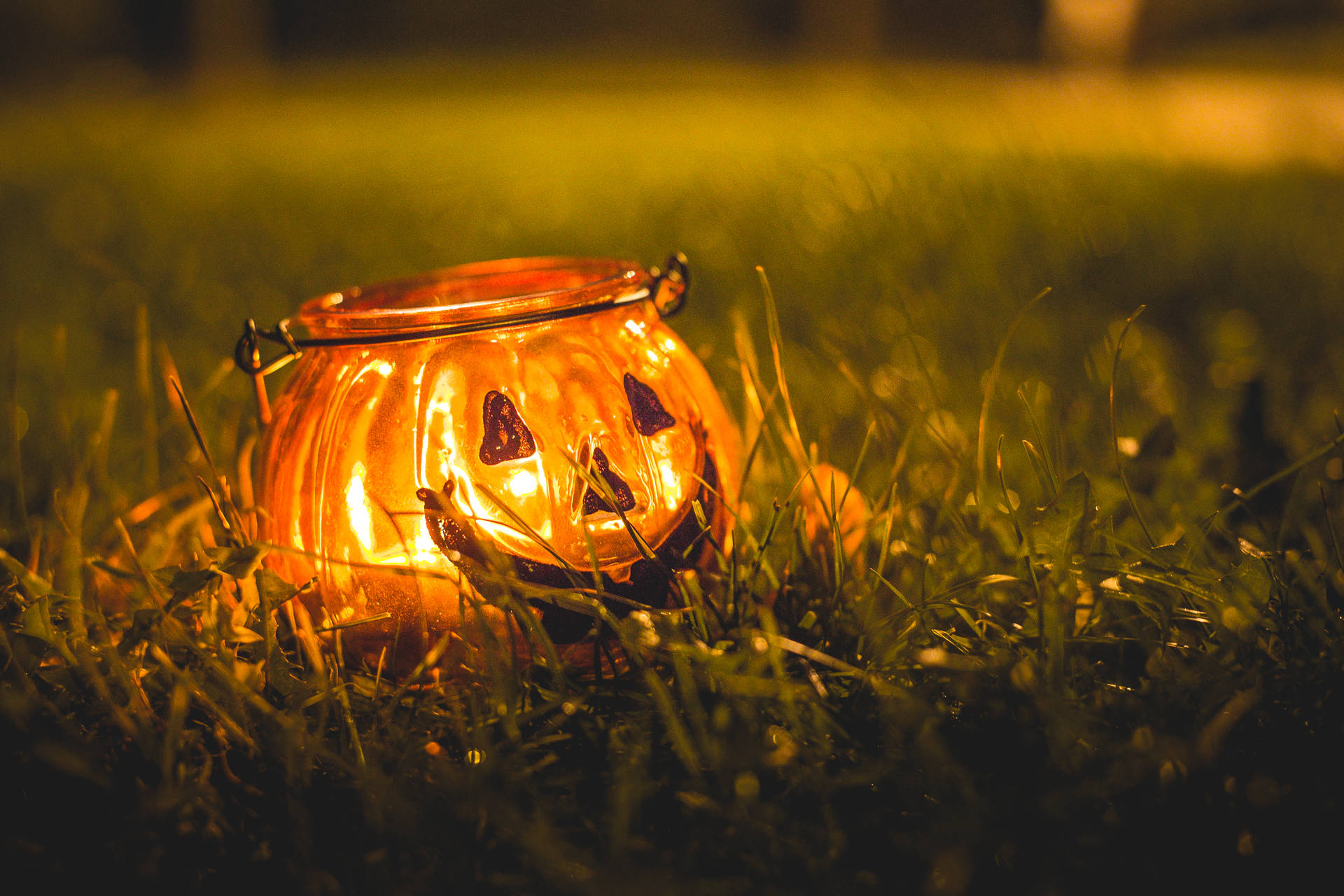 Glass Pumpkin Halloween Computer