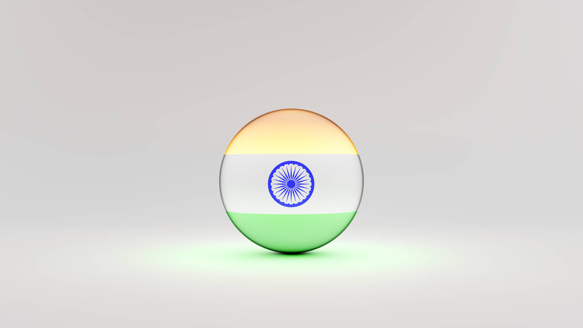 Glass Sphere Indian Flag 4k