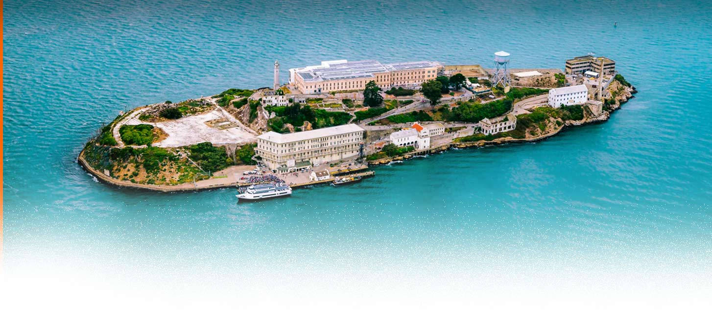 Gleaming Alcatraz Island Background