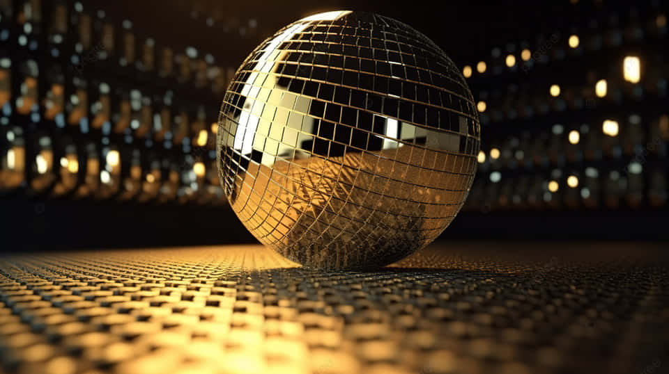 Gleaming Disco Ball Nightclub Setting Background