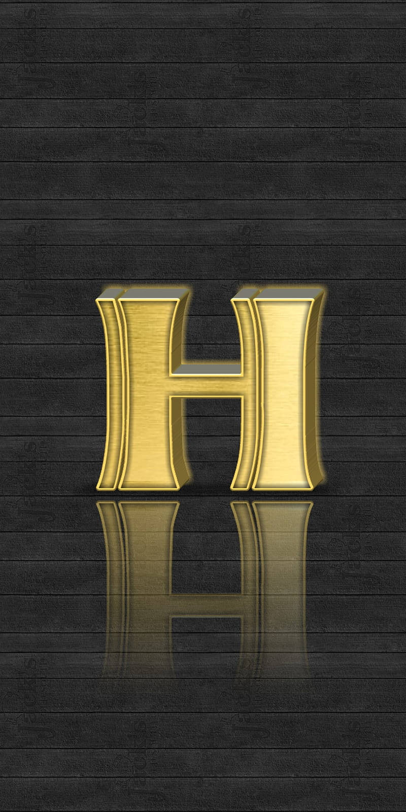 Gleaming Golden Letter H Background