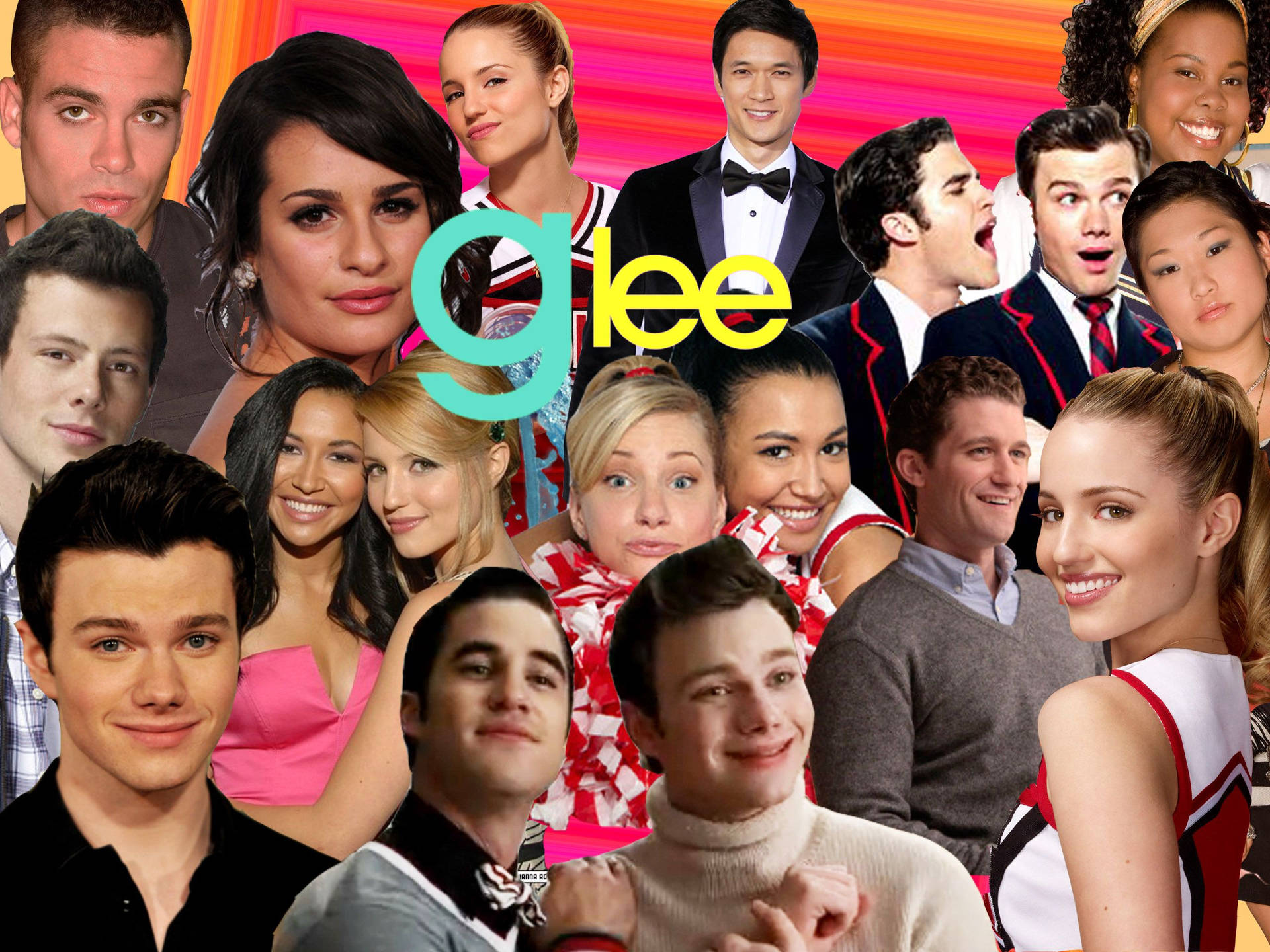 Glee Cast Members Aesthetic Shot Background