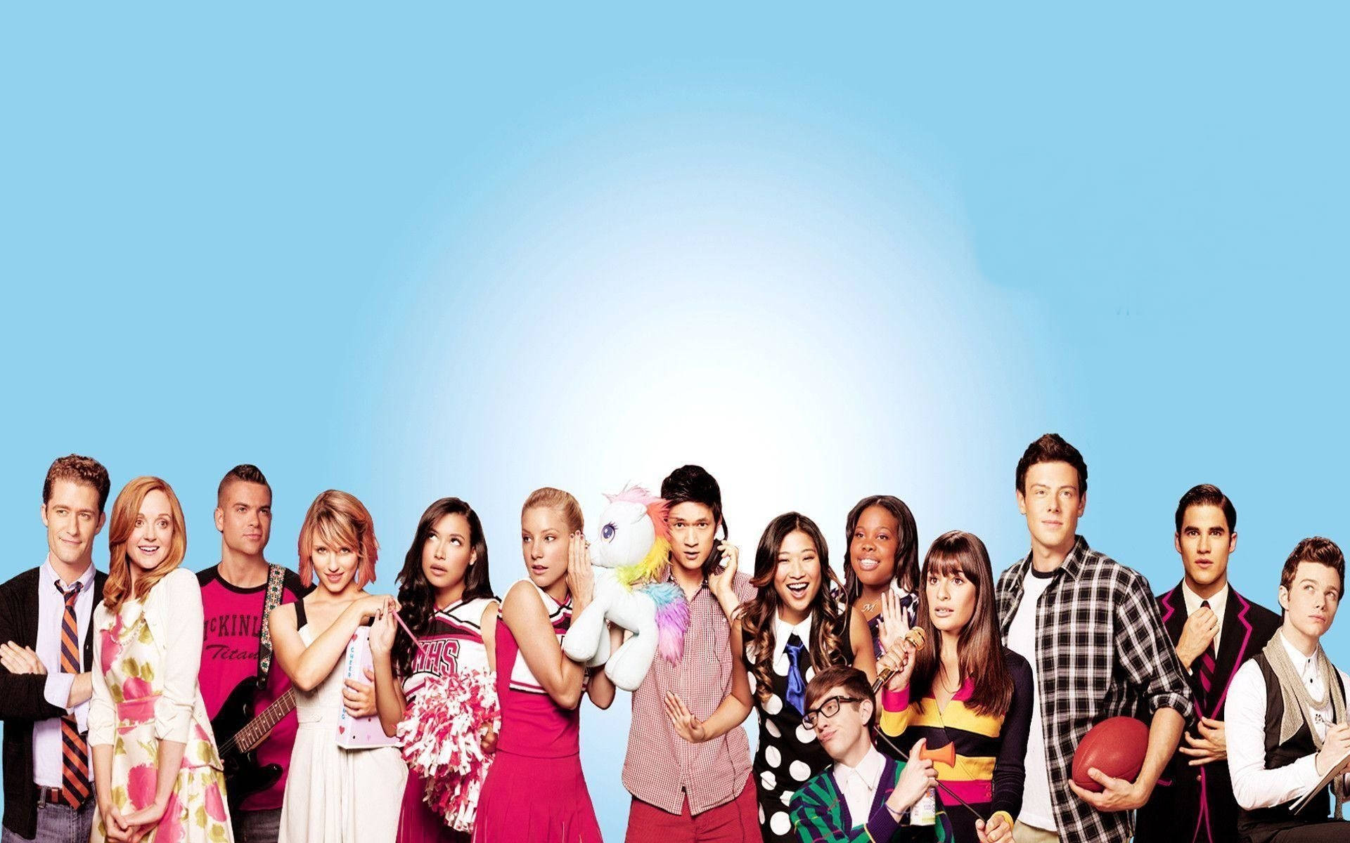 Glee Cast Members Fox Television Show Series Background