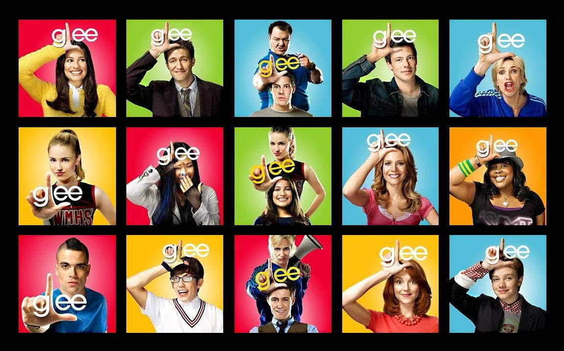 Glee Cast Members Photo Collage