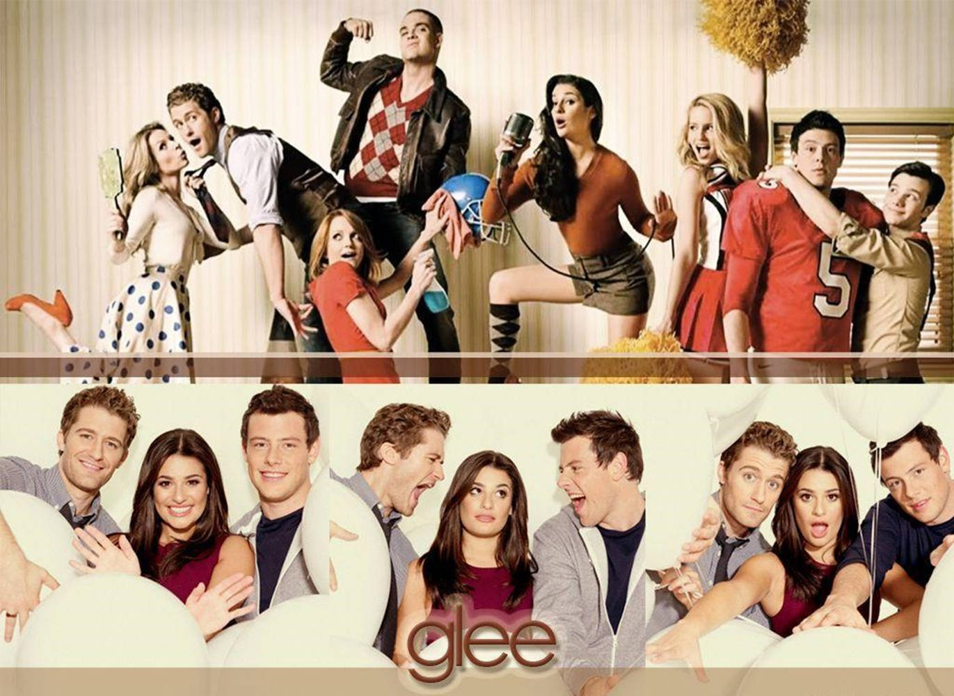 Glee Cast Members Poster Design Background