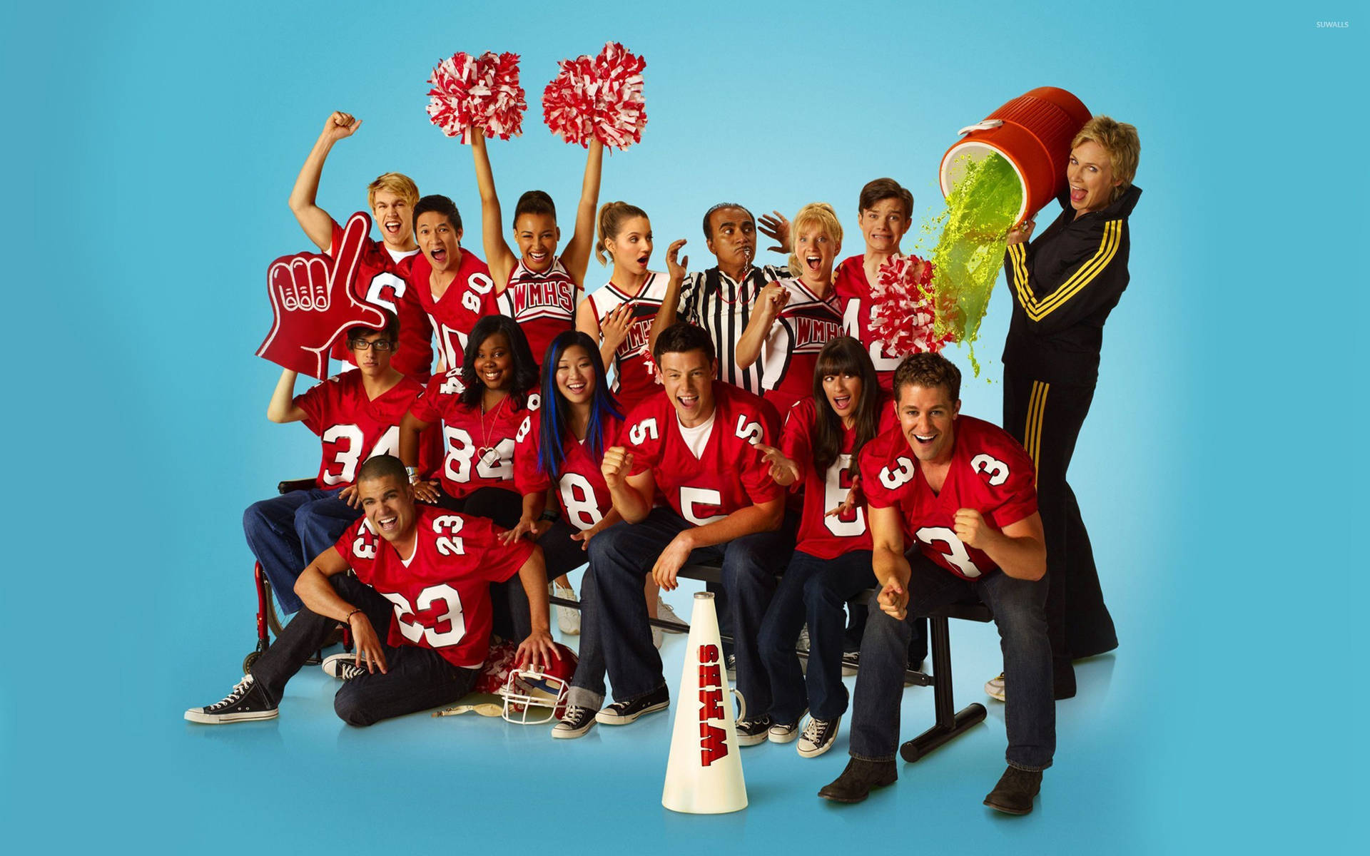 Glee Cast Members Season Two Team Background