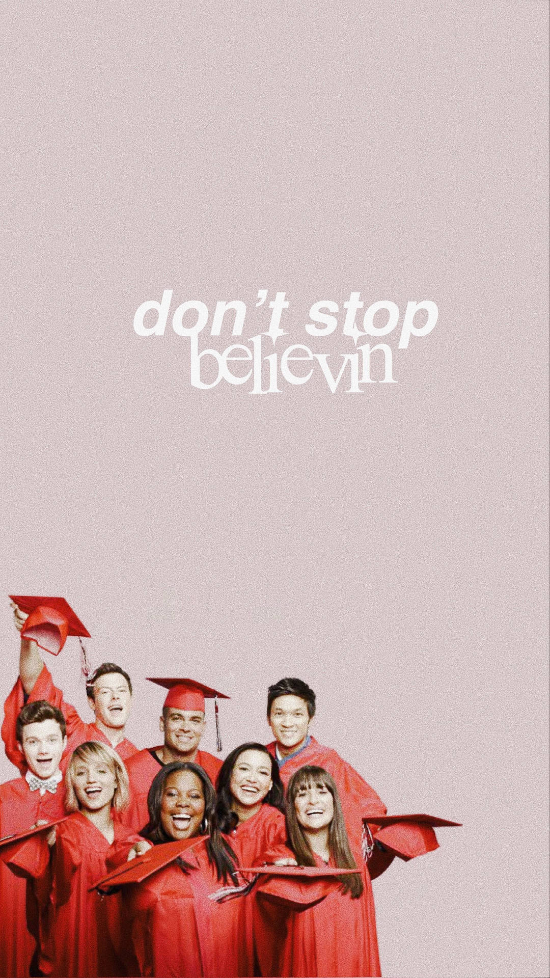 Glee Season Three Cast Celebrating Graduation Background