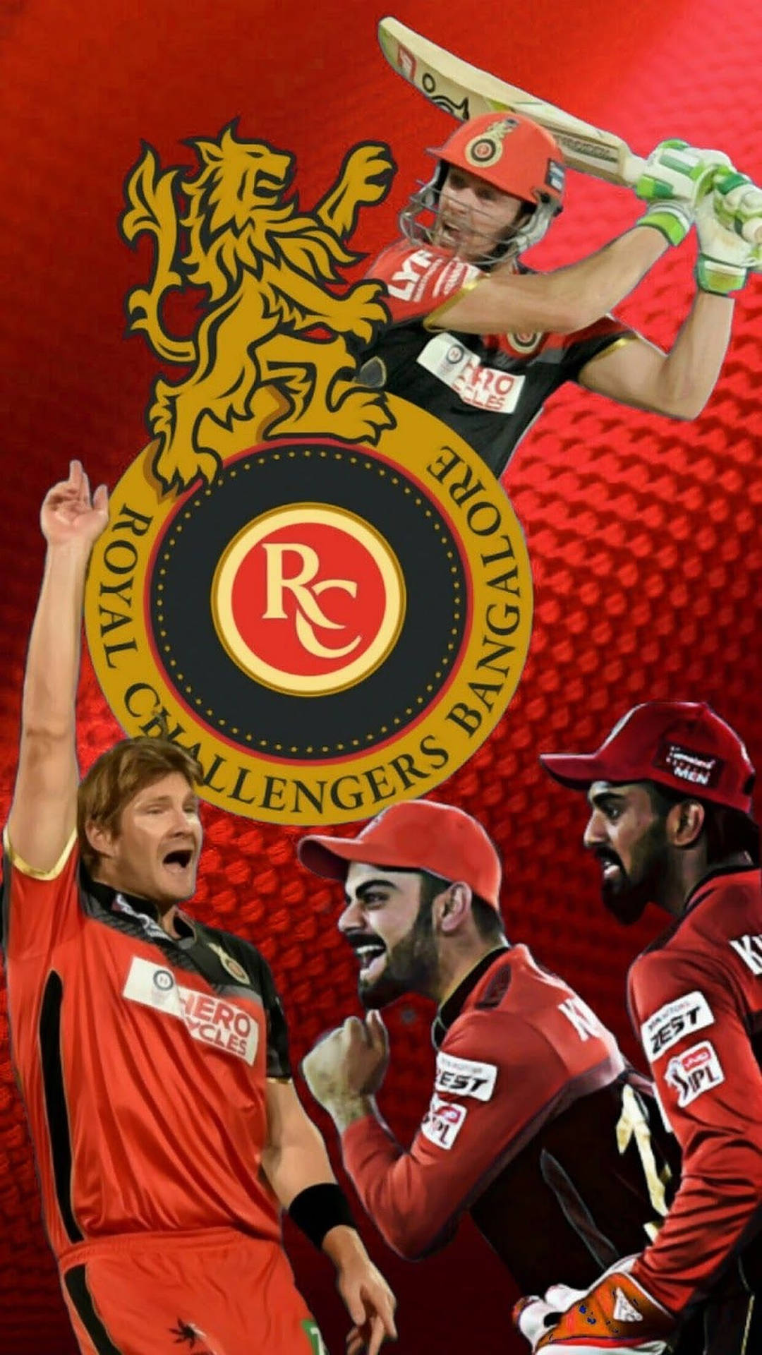 Gleeful Royal Challengers Bangalore Players Background