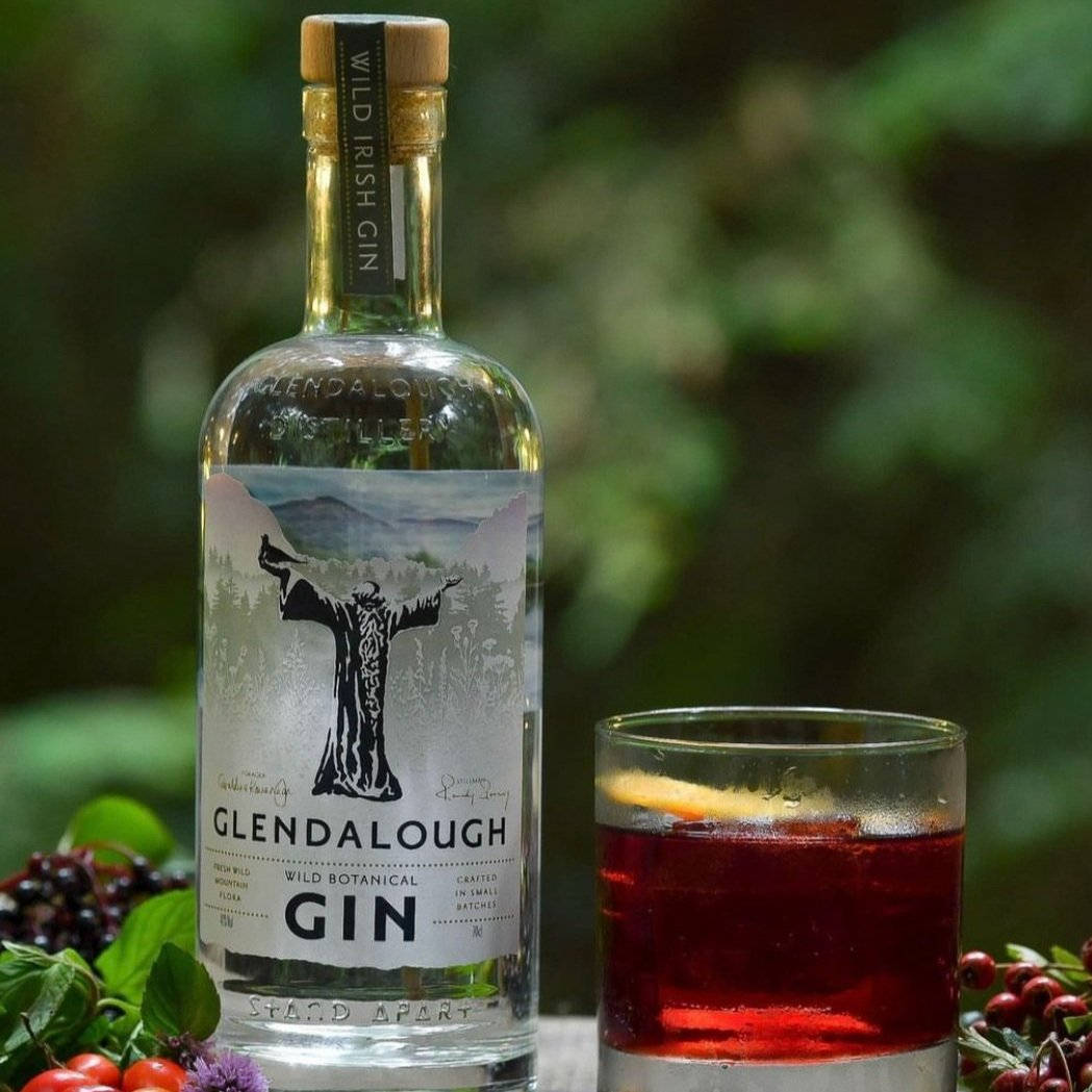 Glendalough Wild Gin Red Cocktail Background