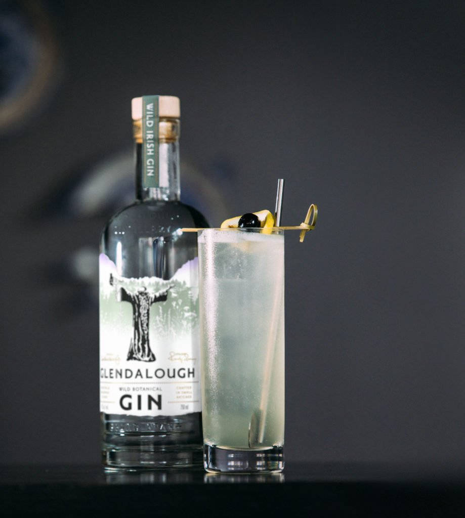 Glendalough Wild Gin Tom Collins Cocktail Background