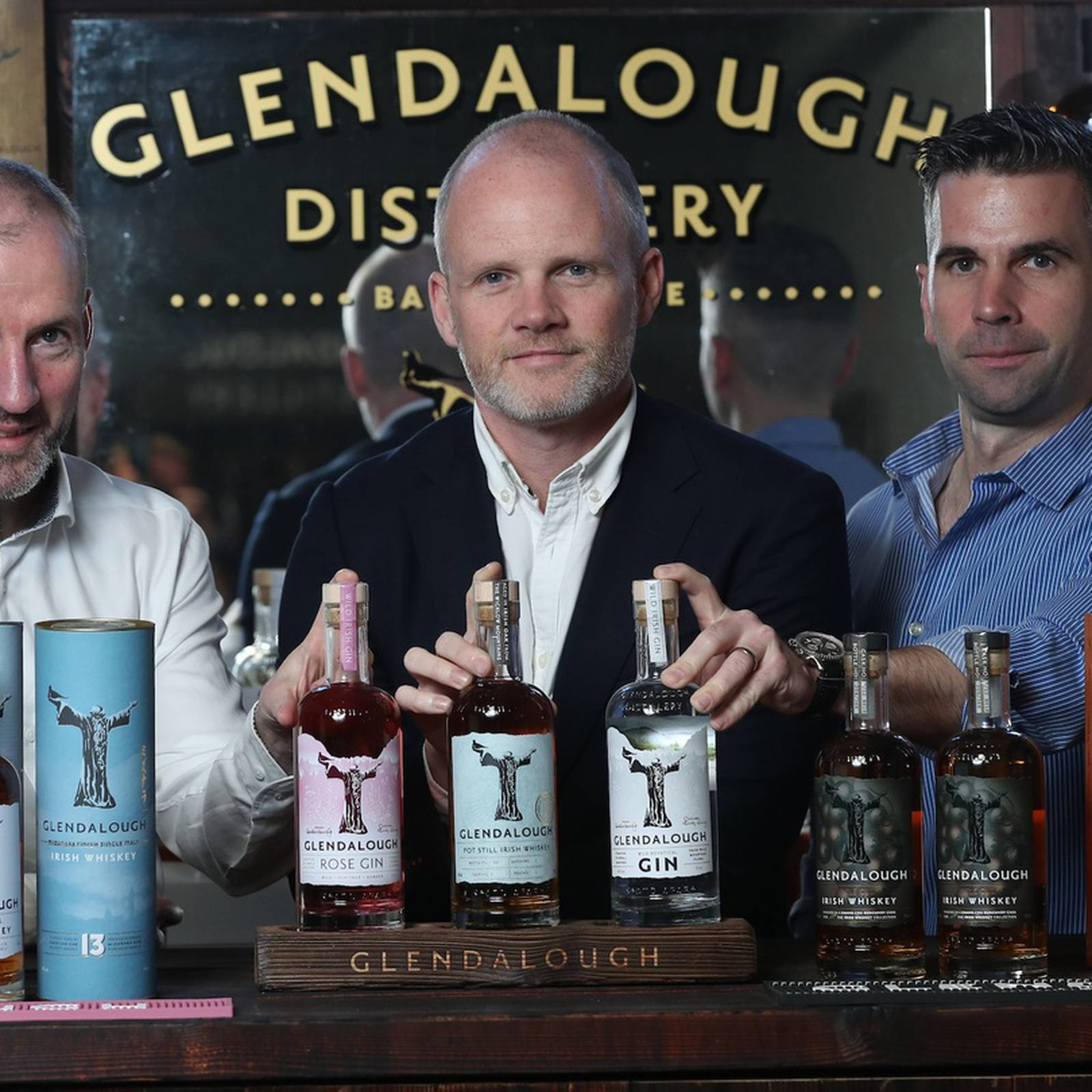 Glendalough Wild Rose Gin Whiskey Background