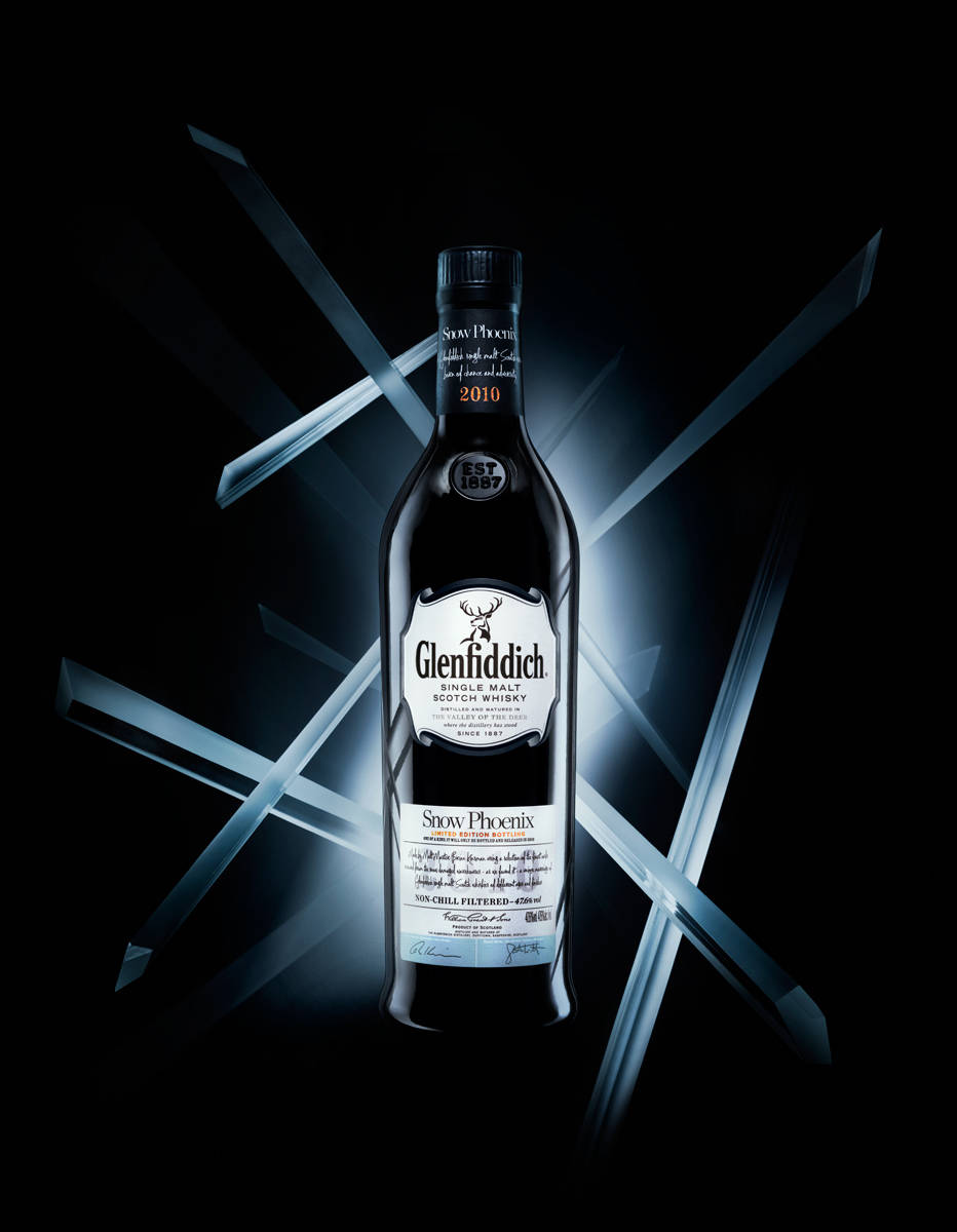 Glenfiddich Snow Phoenix Whisky Design Background