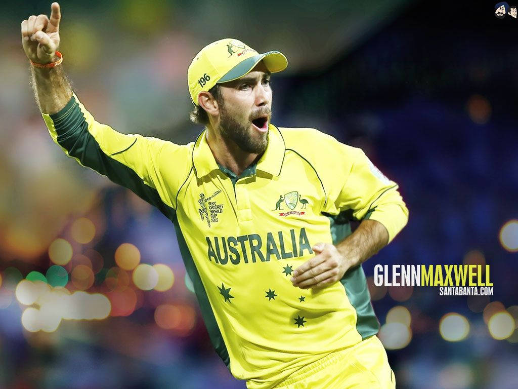 Glenn Maxwell Loud Cheer Australian Team Background