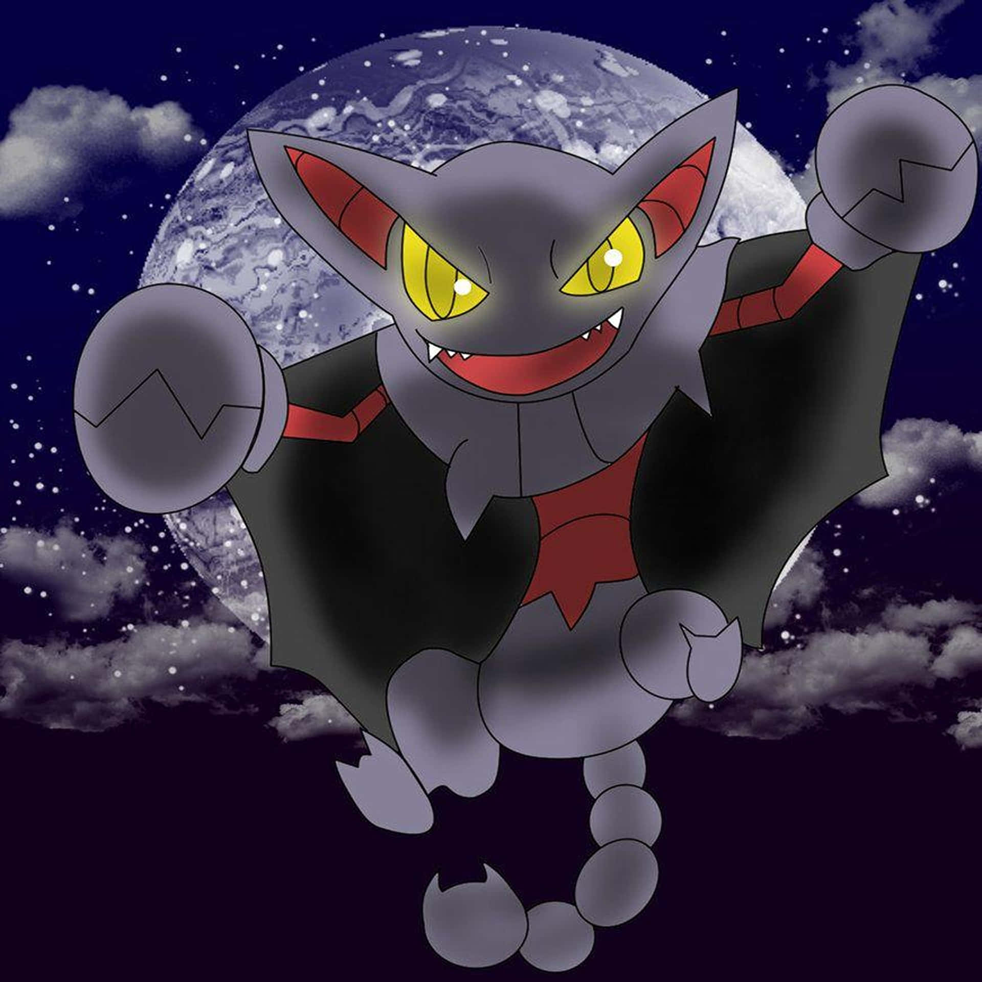 Gligar In Front Of The Moon Background