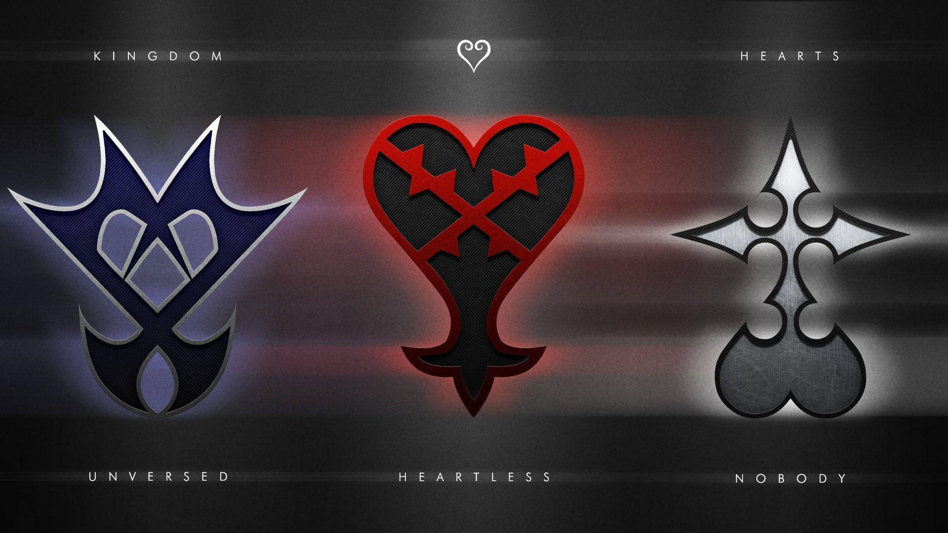 Glimmering Artwork Of Kingdom Hearts Logo Background