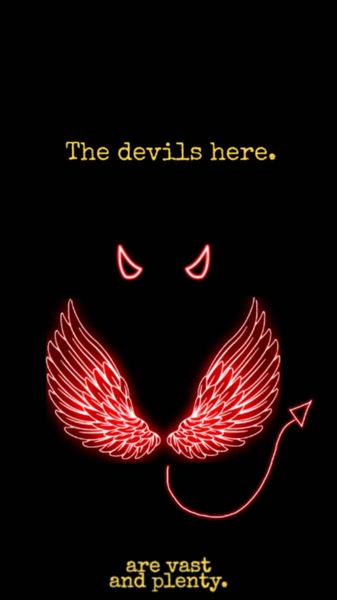 Glimmering Devil Wings Background