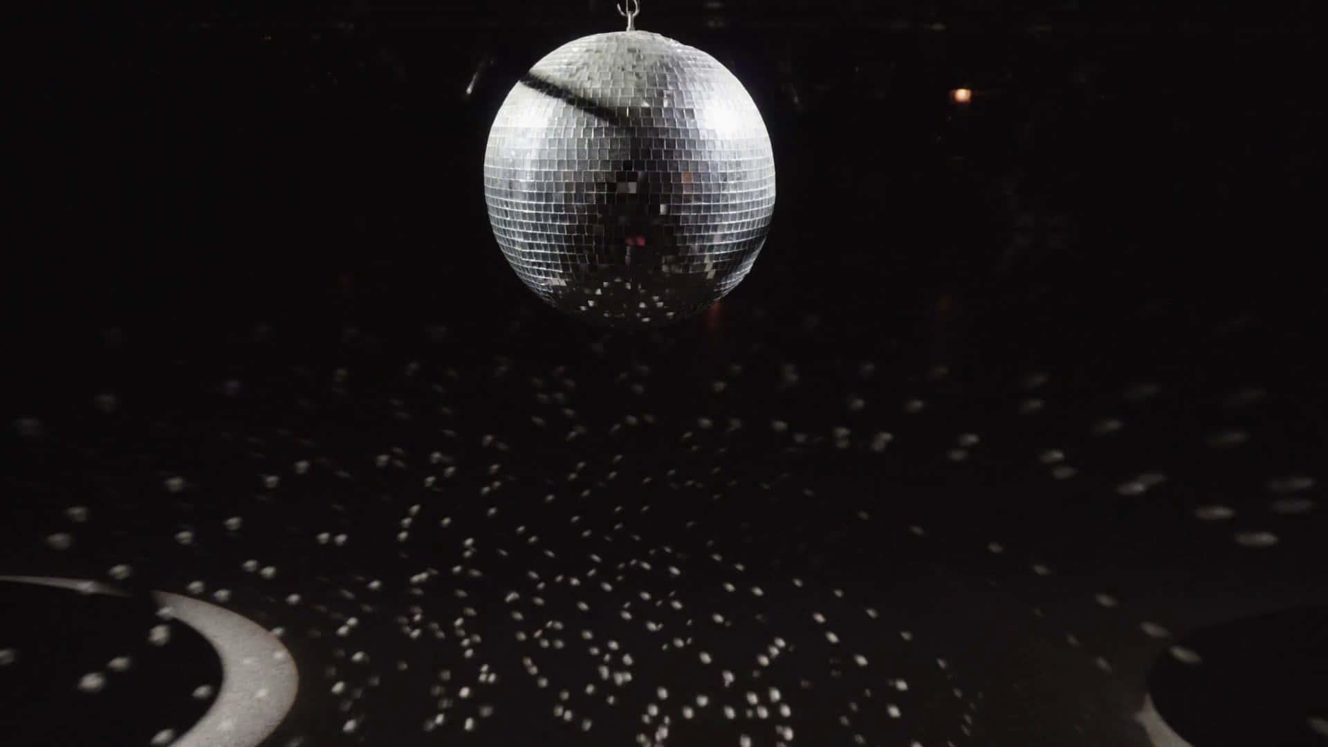 Glimmering Disco Ball Nightlife Background