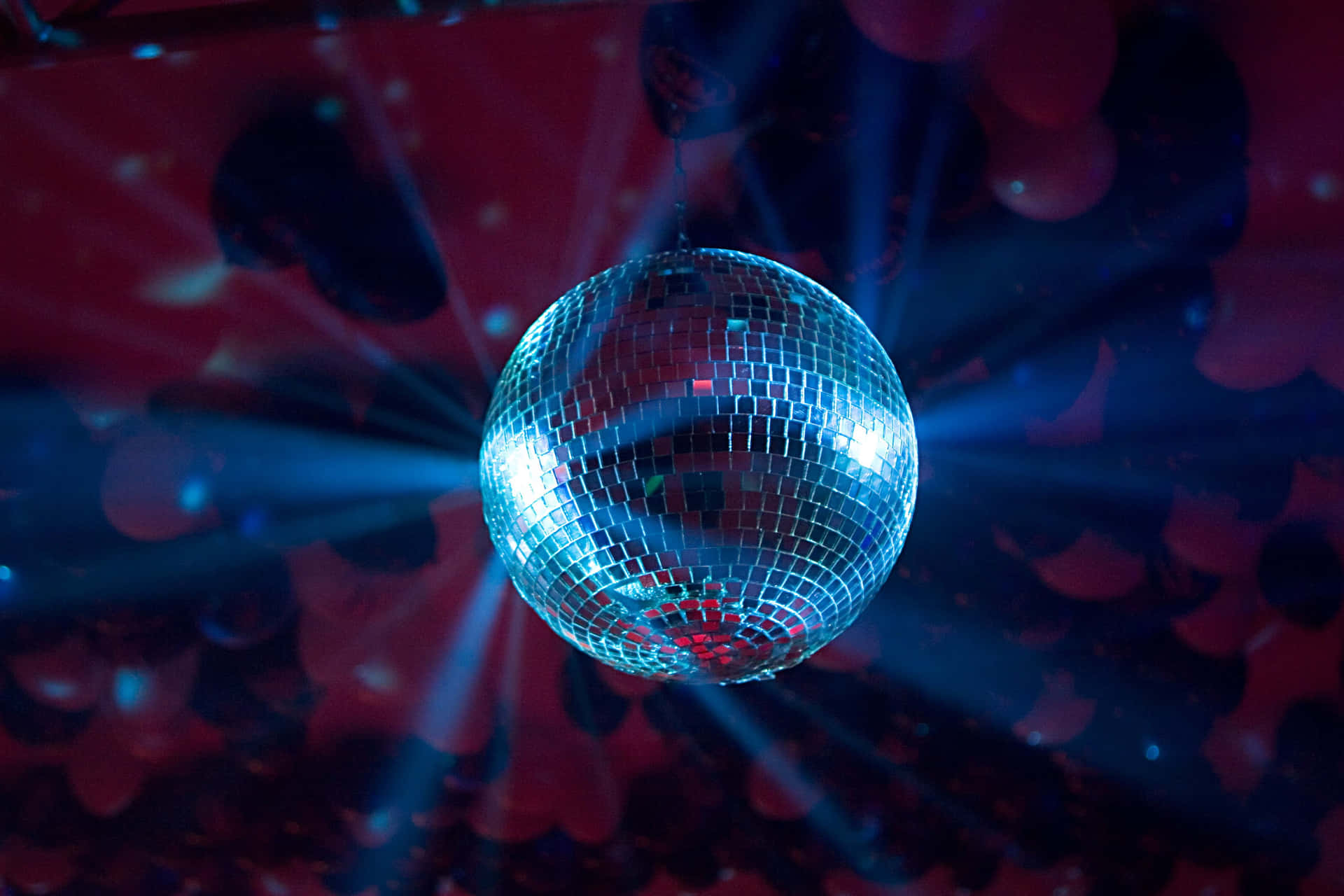 Glimmering Disco Ball Nightlife Vibe Background