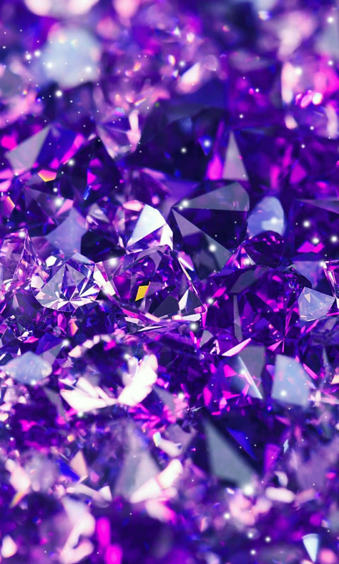 Glimmering Purple Gemstones