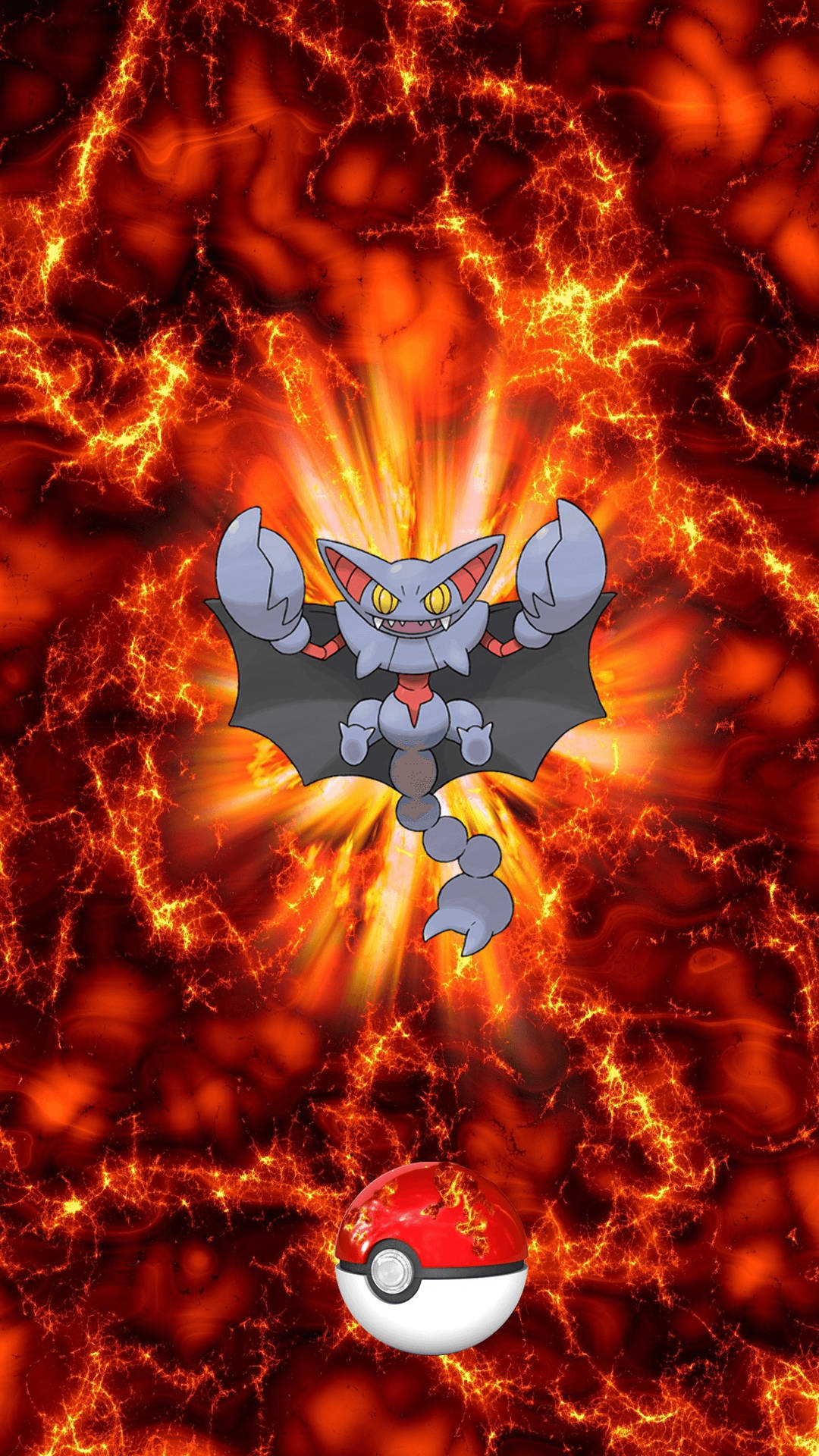 Gliscor In Blazing Lava Background