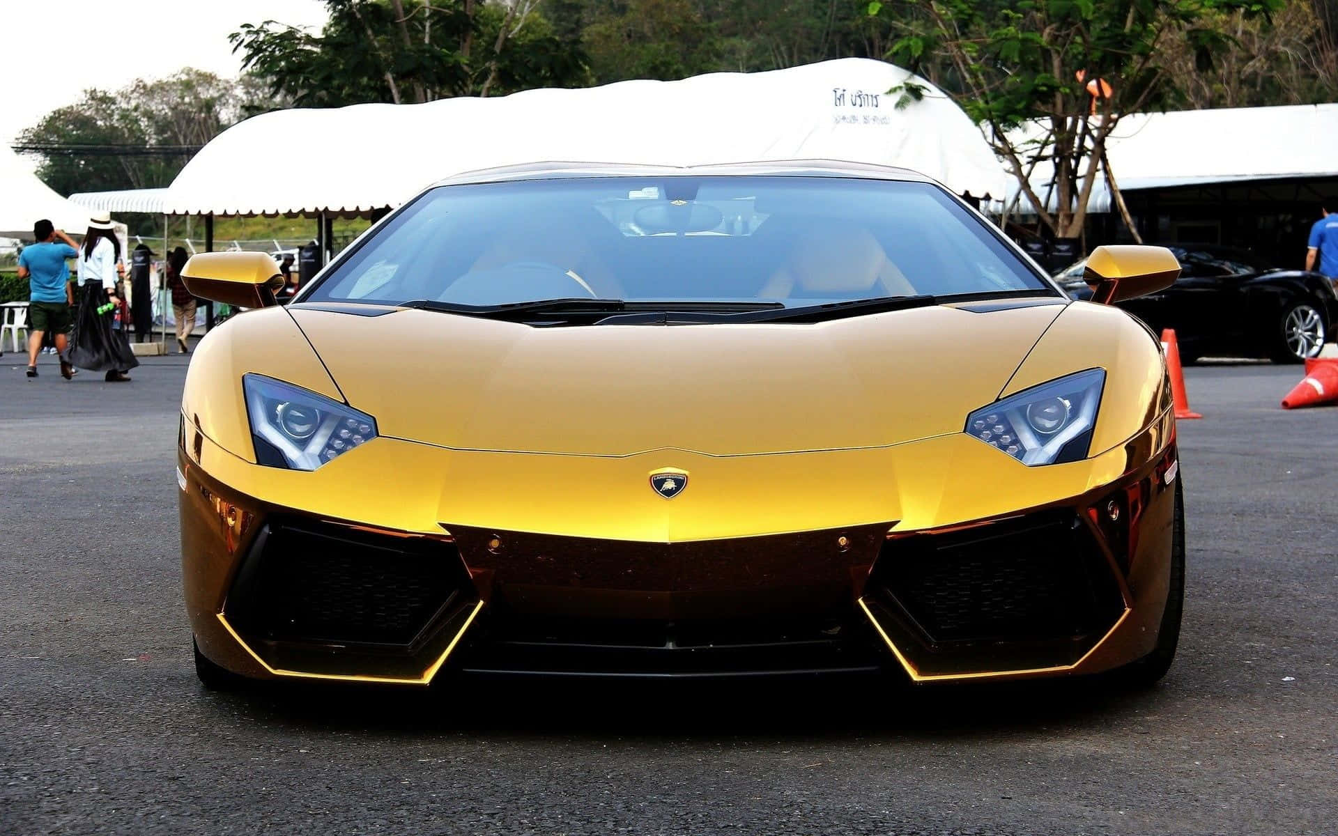Glistening Gold Lamborghini