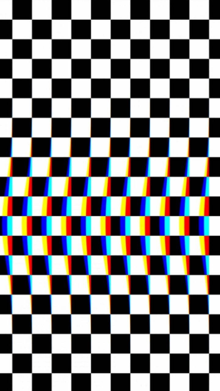 Glitch And Trippy Black And White Squares Background