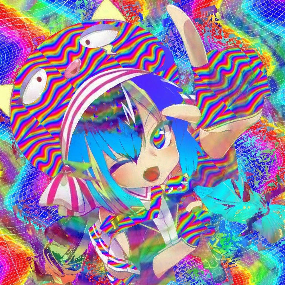 Glitchcore Cute Anime Girl