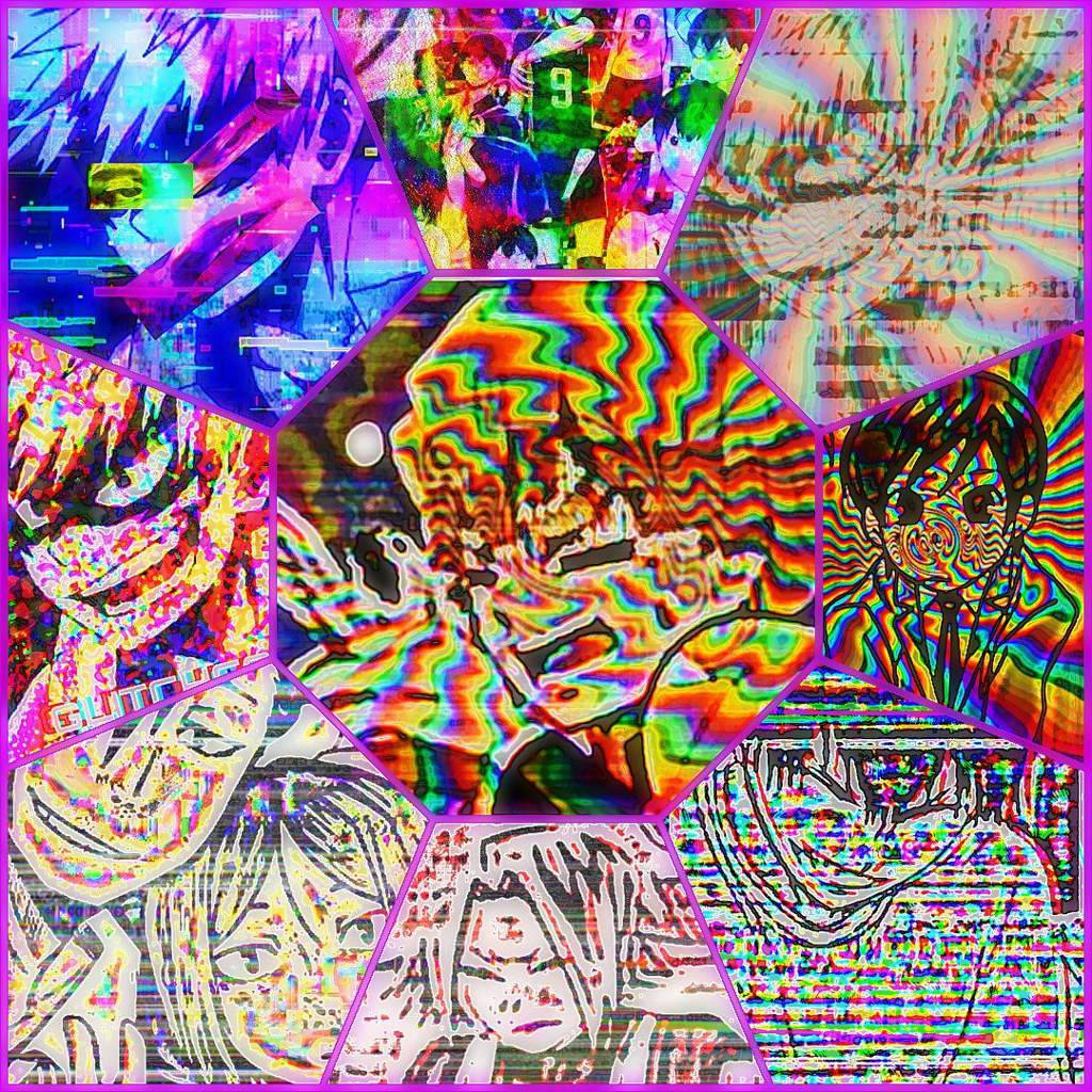 Glitchcore Demon Slayer Background